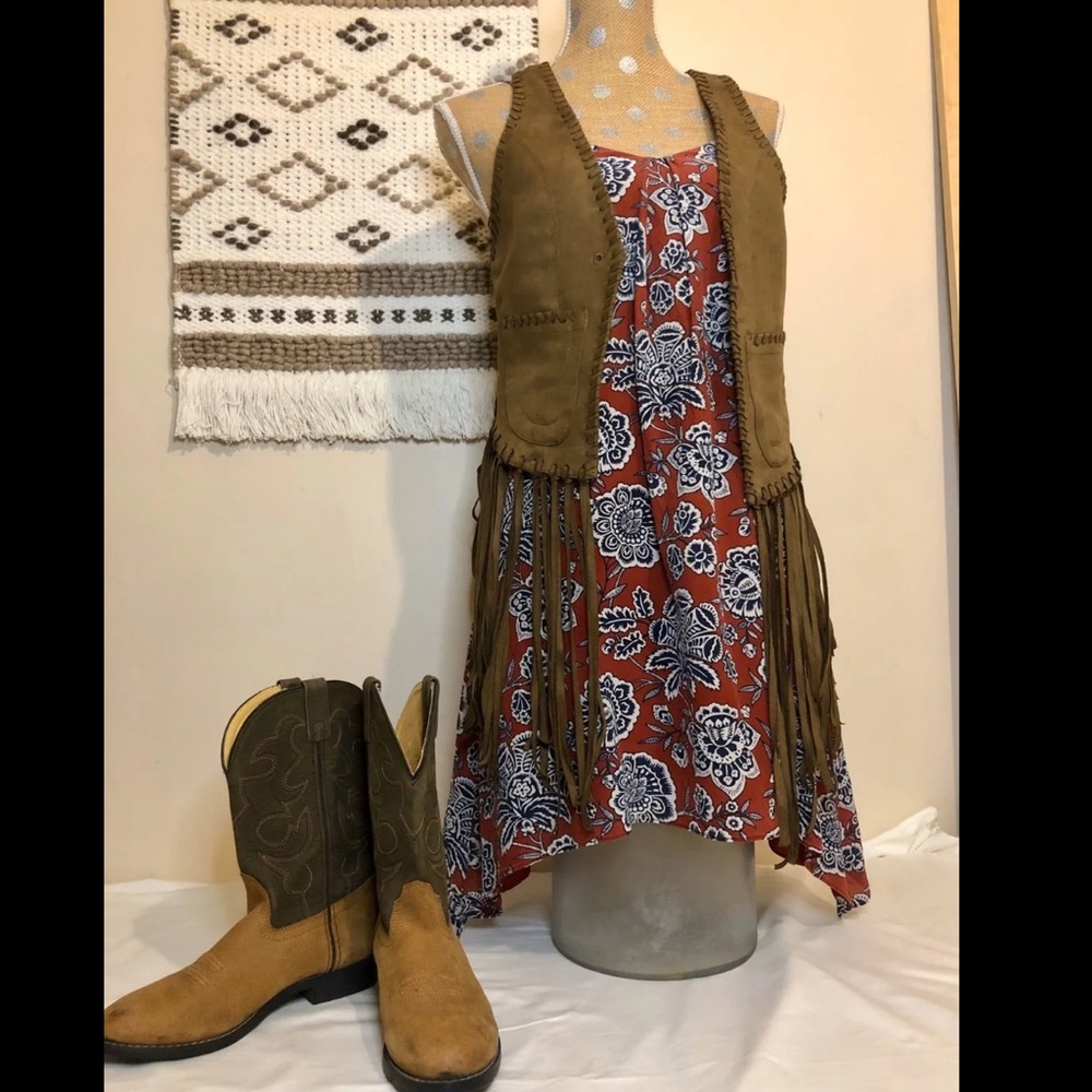 Jessica Simpson Navajo Fringe Vest